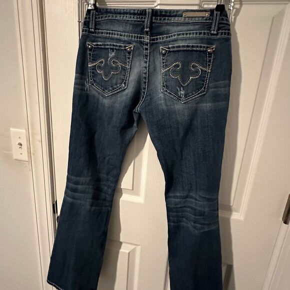 Rerock for Express bootcut distressed jeans Size 6S Western Jeans - Picture 4 of 9